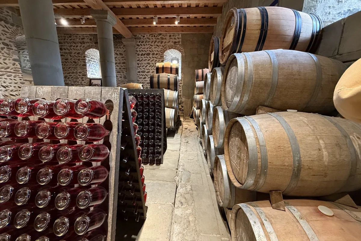 Barrel cellar at Guramishvili's Marani in Saguramo