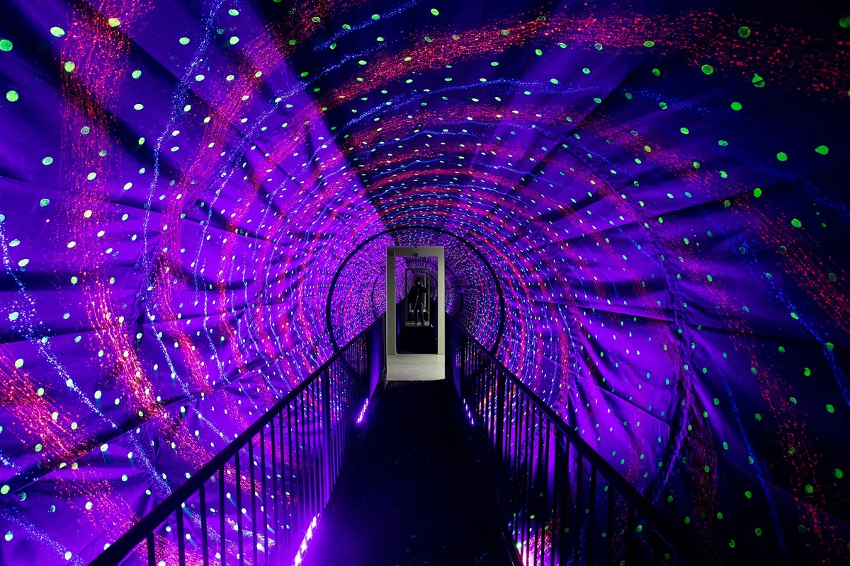 The light tunnel at the Museum of Illusions Tbilisi