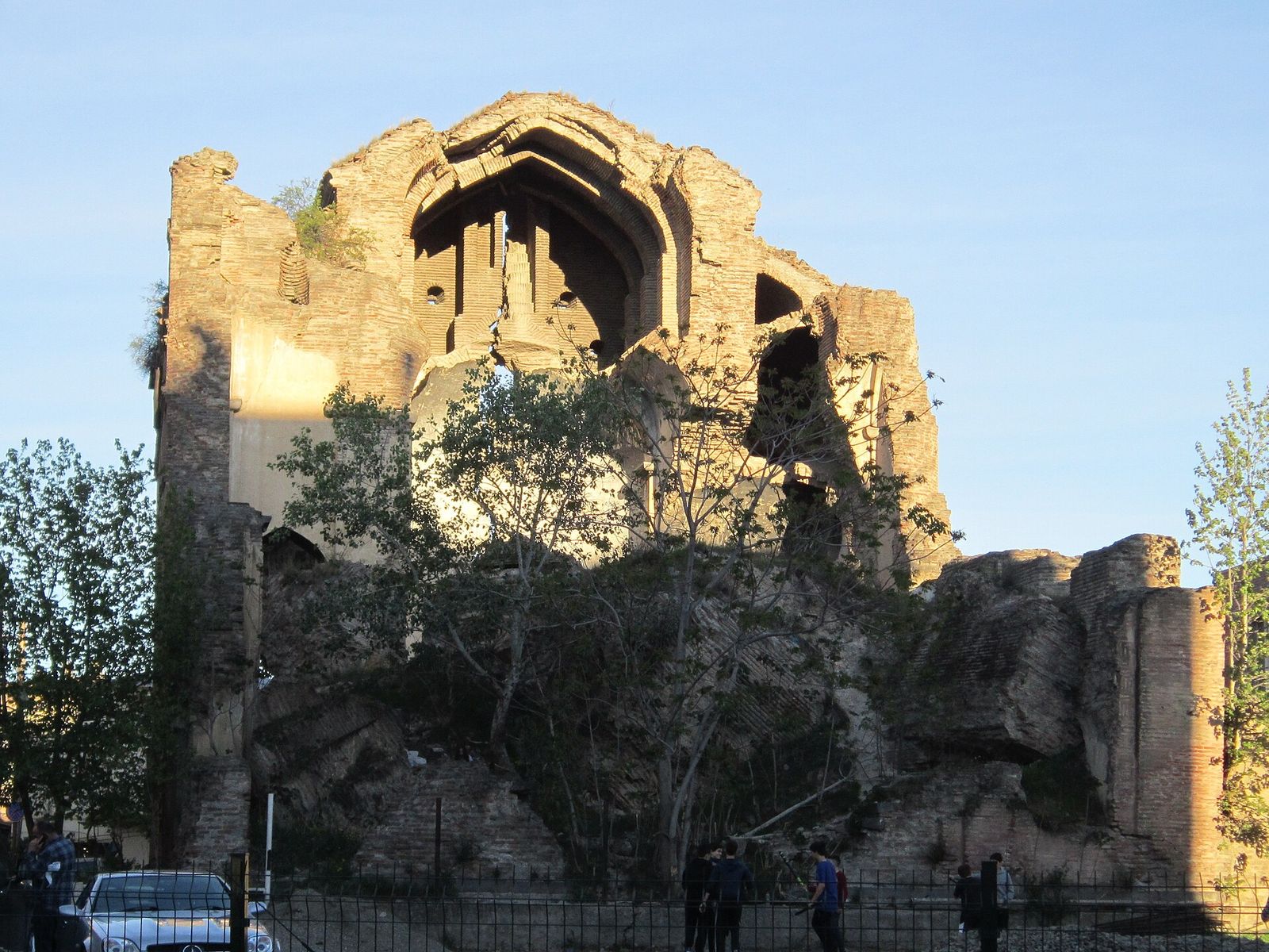 The roofless brick ruins of Karmir Avetaran, the Armenian Church of the Red Gospel, in Avlabari