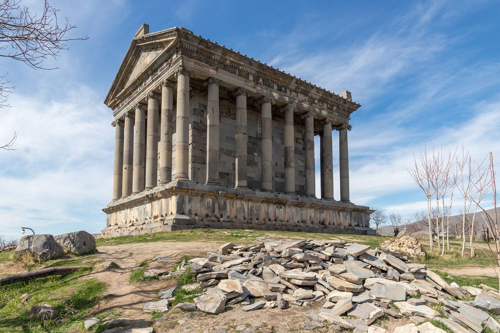 The columned Garni Temple on its stone platform in Armenia