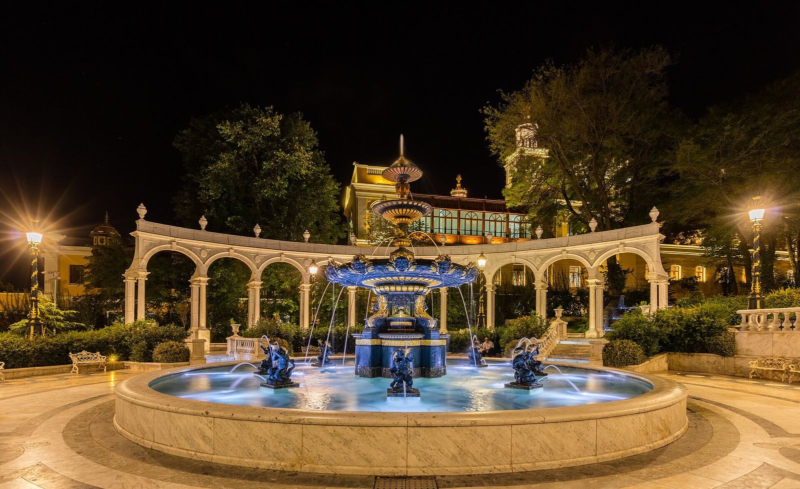 Fountain in the Old City of Baku, capital of Azerbaijan.